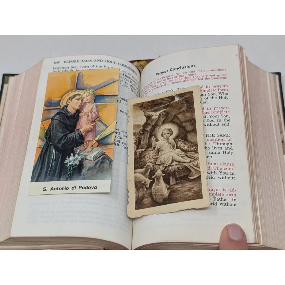 Jesus Mary & Joseph JMJ‎ Daily Missal The Official Prayers Church Benzinger 1962